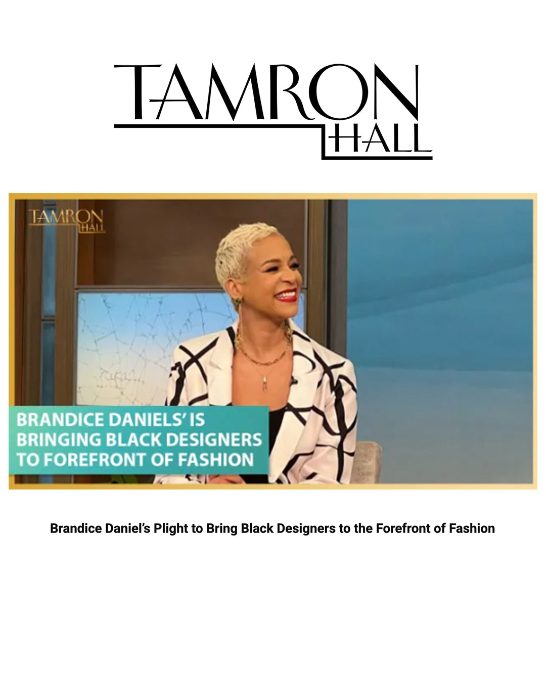 Brandice Daniel Tamron Hall Show